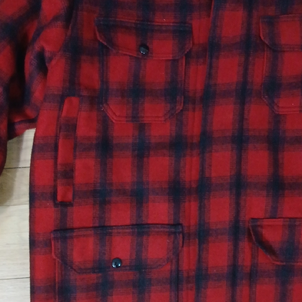 Woolrich Men's Classic Red and Black Checkered Jacket - Picture 3 of 13